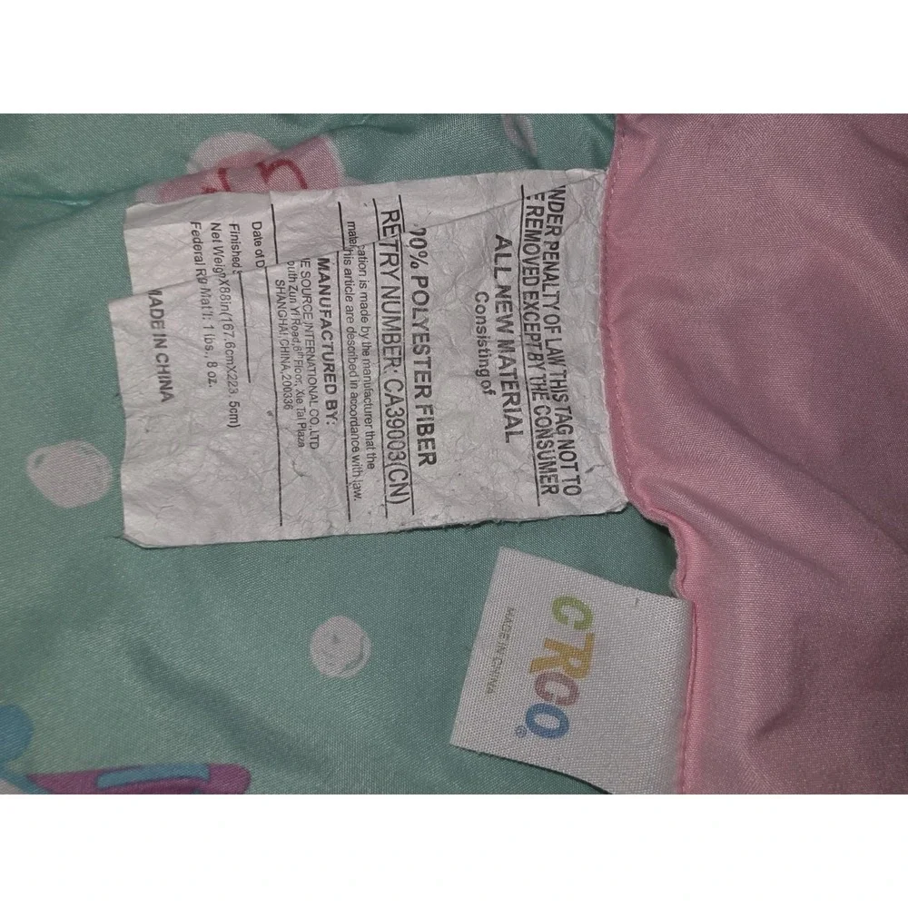 CIRCO LOVE & NATURE Fox Owl Raccoon Hedgehog Deer 81x60 Teal Comforter